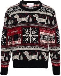 Thom Browne - Maglione Fair Isle Con Intarsi - Lyst