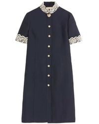Valentino Garavani - Crepe Couture Midi Dress - Lyst
