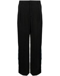 Ahluwalia - Panelled Pleat-Detail Straight-Leg Trousers - Lyst