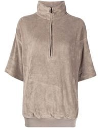 Fear Of God - Velour Mock-Neck Half-Sleeve Top - Lyst