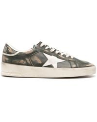 Golden Goose - Stardan Distressed Leather Sneakers - Lyst