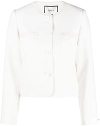 Nissa - Lace-detail Tweed Jacket - Lyst