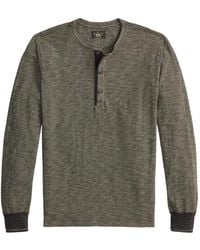 RRL - Button-Placket Long-Sleeve Henley T-Shirt - Lyst
