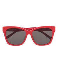 Balenciaga - Logo-plaque Square-frame Sunglasses - Lyst