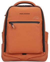 Piquadro - Logo-Print Zip-Pocket Backpack - Lyst