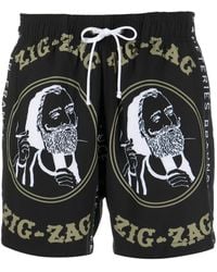 Amiri - Graphic-Print Swim Shorts - Lyst