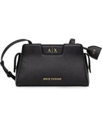 ARMANI EXCHANGE - Logo-Plaque Shoulder Bag - Lyst