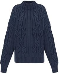 IRO - Pull En Maille Torsadée Novani À Col Montant - Lyst