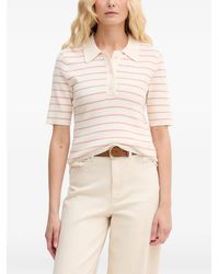 Mos Mosh - Mmcaliz Striped Ribbed Polo Shirt - Lyst