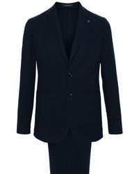 Tagliatore - Seersucker-texture Single-breasted Suit - Lyst