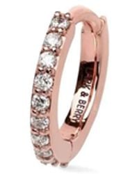 Lark & Berry - 14Kt Rose Medium Modernist Diamond Hoop Earring - Lyst