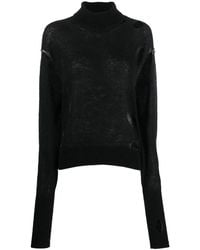 MM6 by Maison Margiela - Half Glove Sleeves Turtle-neck Jumper - Lyst