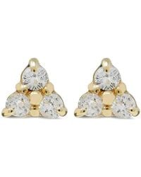 Anzie - 14K Cléo Trio Diamond Earring - Lyst