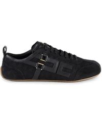 Elisabetta Franchi - Monogram Embroidered Sneakers - Lyst