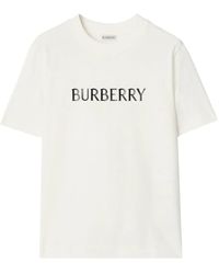 Burberry - Logo Cotton T-Shirt - Lyst