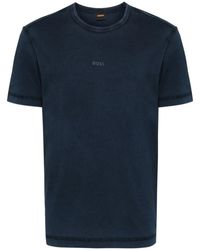 BOSS - T-Shirt mit gummiertem Logo - Lyst