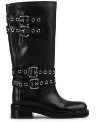 Le Silla - Harley バックル レザーブーツ - Lyst