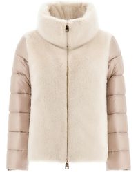 Herno - Faux Fur-Inserts Ultralight Padded Jacket Clothing - Lyst