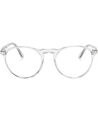 Persol - Transparent Round-Frame Glasses - Lyst