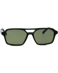 Maison Margiela - Lunettes De Soleil Open À Monture Rectangulaire - Lyst