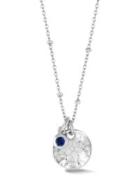 Dower & Hall - Hammered Disc Sapphire Necklace - Lyst