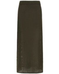 Herno - Open-Knit Maxi Skirt - Lyst