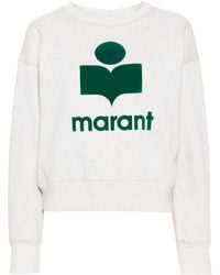 Isabel Marant - Mobyli Flocked-logo Sweatshirt - Lyst