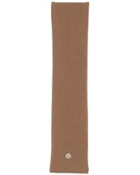 Moncler - Sciarpa Con Applicazione Logo - Lyst
