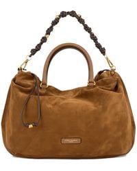 Gianni Chiarini - Large Morgana Suede Knotted-Strap Tote Bag - Lyst