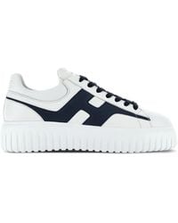 Hogan - H-Stripes Leather Sneakers - Lyst