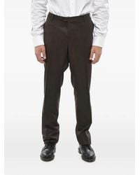 Corneliani - Scalloped-Hem Virgin-Wool Trousers - Lyst