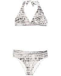 Fisico - V-Neck Print Bikini - Lyst