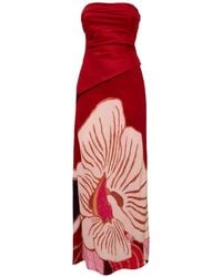 Acler - Lingle Floral-Print Strapless Maxi Dress - Lyst