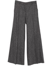Alberto Biani - Pantalon En Laine Vierge Chinée - Lyst