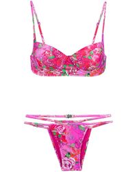 Amir Slama - Rose print bikini set - Lyst