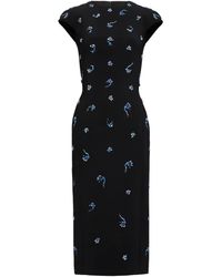 Jenny Packham - Midikleid Mit Angeschnittenen Ärmeln - Lyst