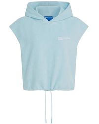 KARL LAGERFELD - Hooded Sleeveless Vest - Lyst