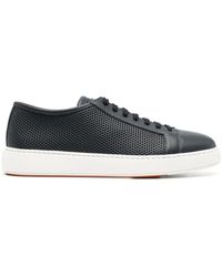 Santoni - ローカット レザースニーカー - Lyst