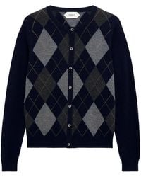 Pringle of Scotland - Argyle Crew-Neck Cardigan - Lyst