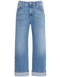 Sportmax - Straight-Leg Turned-Up Jeans - Lyst