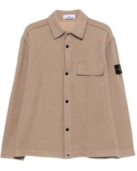 Stone Island - Chemise Boutonnée À Patch Logo - Lyst