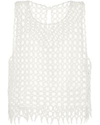 Maje - Pearl-embellished Sleeveless Top - Lyst
