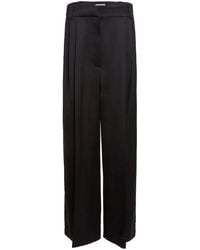 KHAITE - Simone Pleated Wide Trousers - Lyst