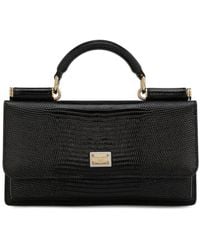 Dolce & Gabbana - Mini Sicily Iguana-print Leather Bag - Lyst