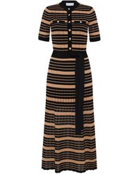 Rebecca Vallance - Rivoli Striped Knit Midi Dress - Lyst