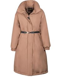 Moorer - Wattierter Eneida-Stp Mantel Mit Gürtel - Lyst