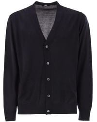 Alpha Studio - V-Neck Merino Wool Cardigan - Lyst