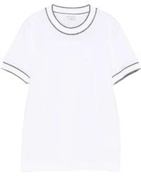 Brunello Cucinelli - Logo-Patch Contrast-Trim T-Shirt - Lyst