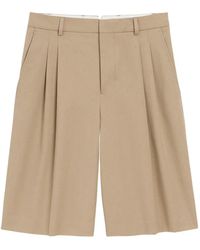 Ami Paris - Wide-Leg Tailored Shorts - Lyst