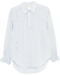 Twinset - Chemise Bordée De Dentelle À Rayures - Lyst
